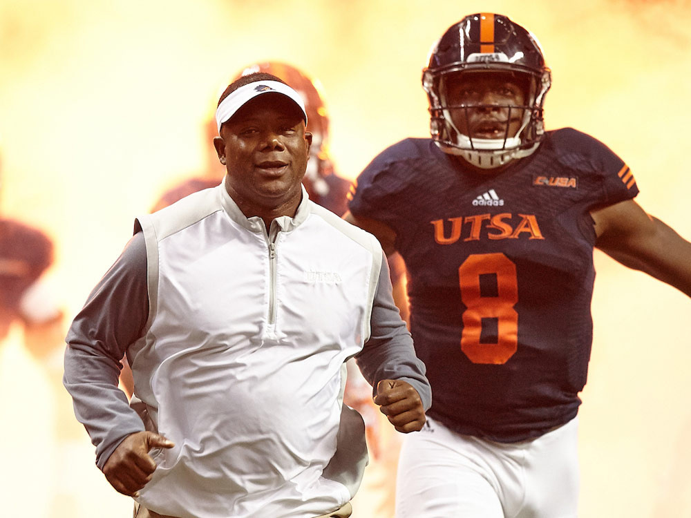 UTEP head coach Sean Kugler looks on against Colorado State in the