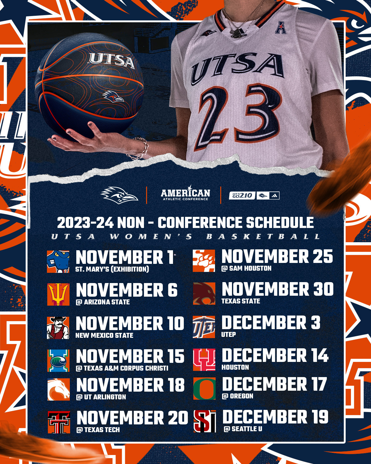 2023-24 UTSA Women's Basketball nonconference schedule released